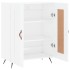 Aparador de madera contrachapada blanco brillante 69,5x34x90