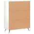 Aparador de madera contrachapada blanco brillante 69,5x34x90