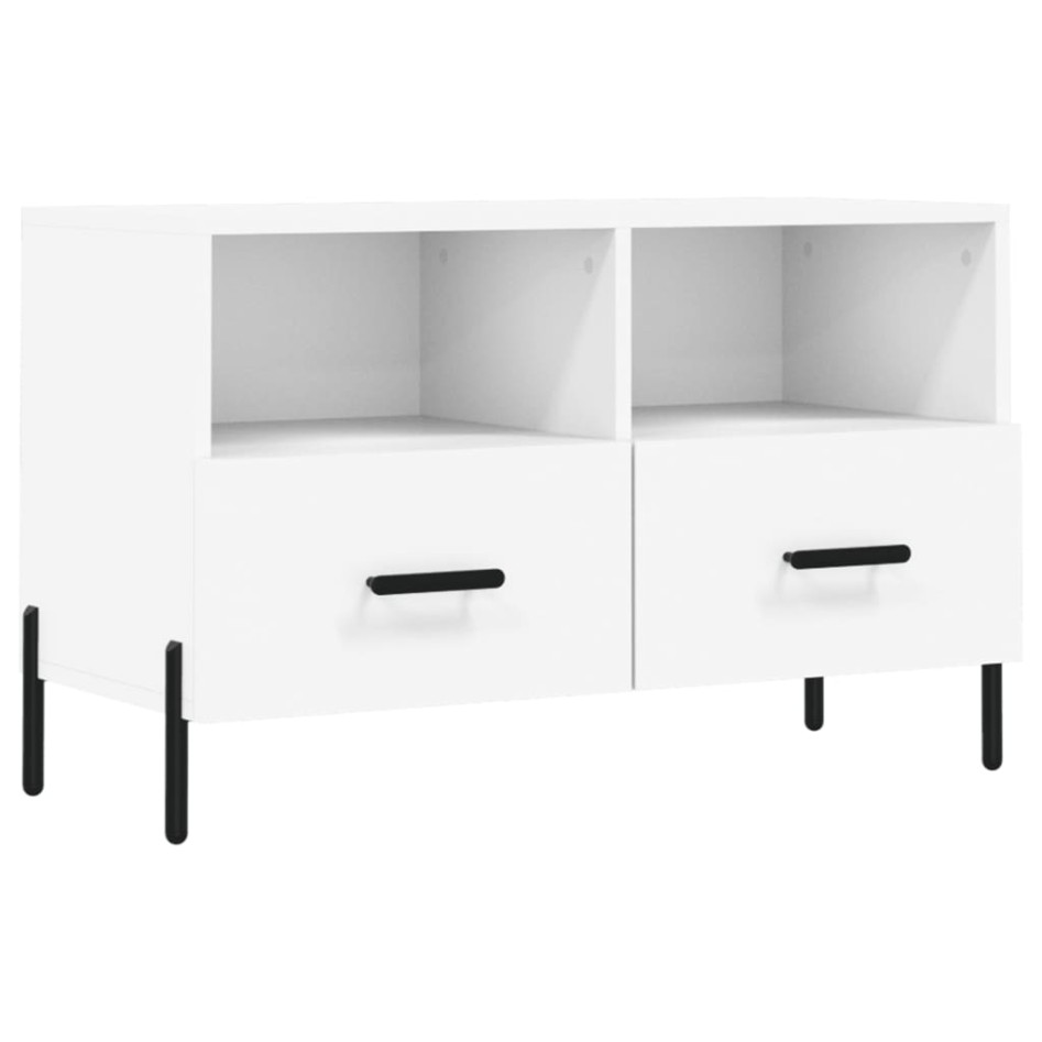 Mueble para TV madera contrachapada blanco 80x36x50