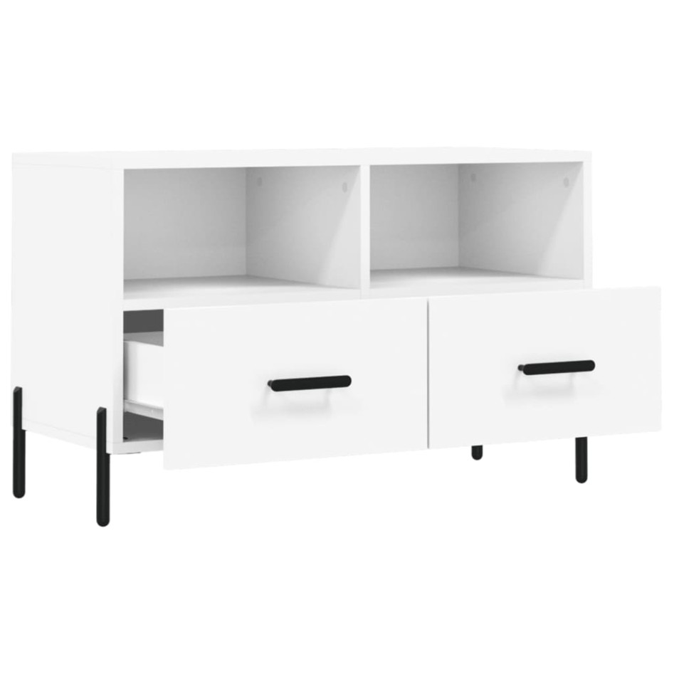 Mueble para TV madera contrachapada blanco 80x36x50