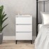 Mesita de noche madera contrachapada blanca 40x35x70
