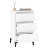 Mesita de noche madera contrachapada blanca 40x35x70