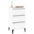 Mesita de noche madera contrachapada blanca 40x35x70