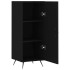 Aparador de madera contrachapada negro 34,5x34x90