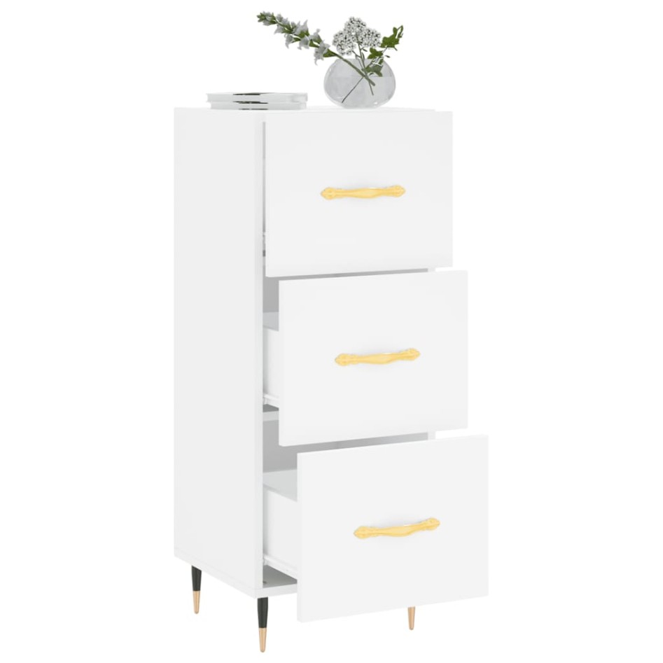 Aparador madera de ingeniería blanco 34,5x34x90