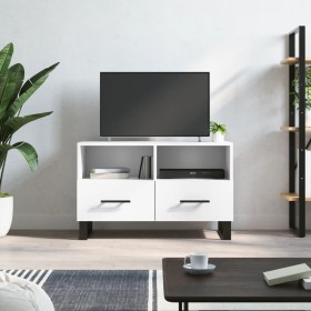Mueble para TV madera contrachapada blanco 80x36x50