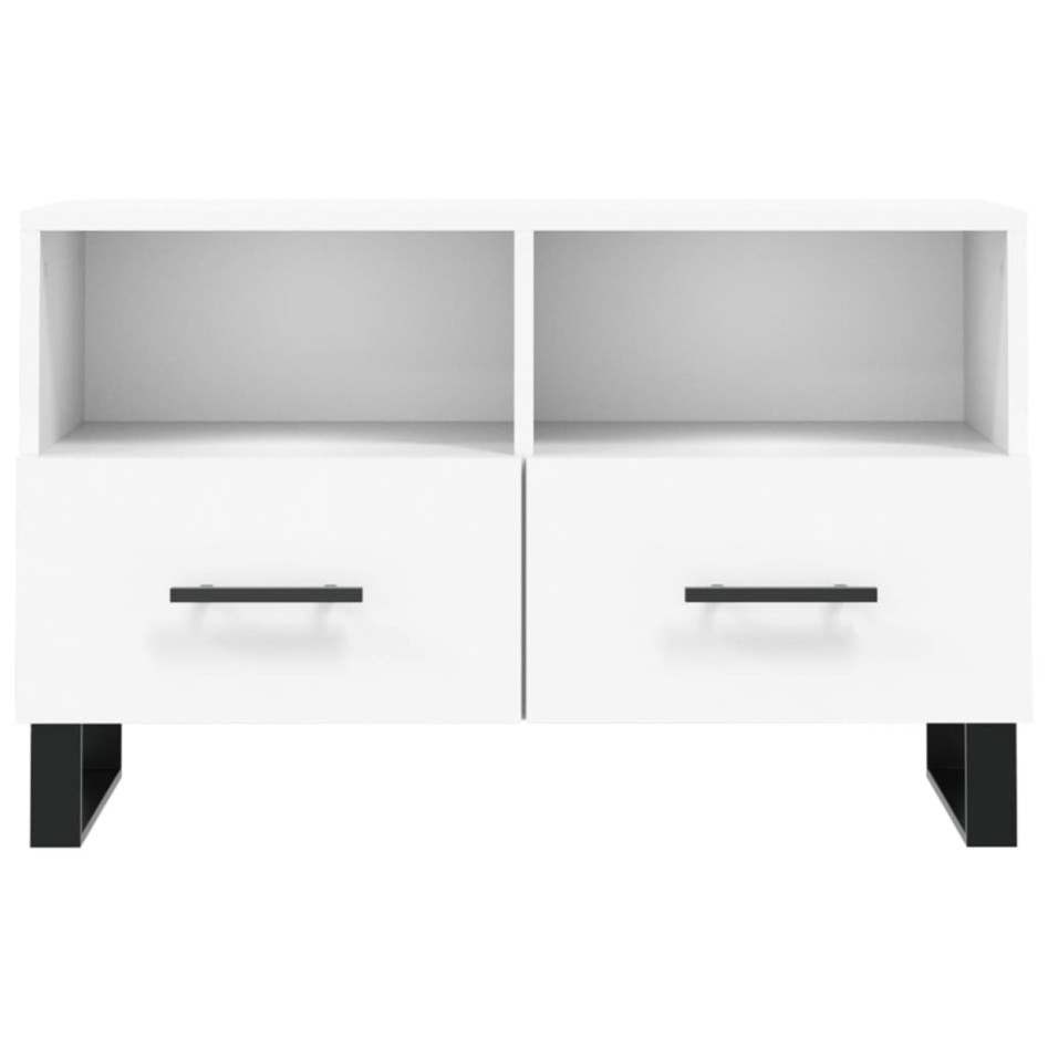 Mueble para TV madera contrachapada blanco 80x36x50