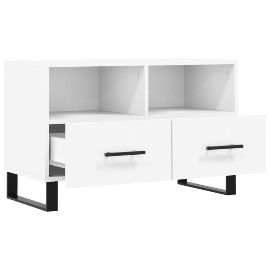 Mueble para TV madera contrachapada blanco 80x36x50
