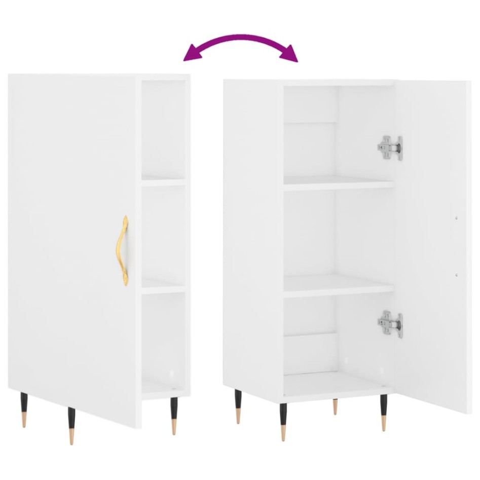 Aparador madera de ingeniería blanco 34,5x34x90