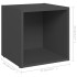 Muebles para TV 4 uds madera contrachapada gris 37x35x37
