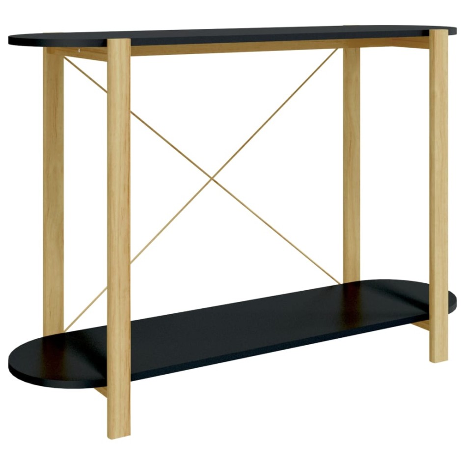 Mesa consola de madera contrachapada negro 110x38x75