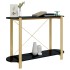 Mesa consola de madera contrachapada negro 110x38x75