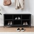 Mueble zapatero madera contrachapada negro 100x35x50