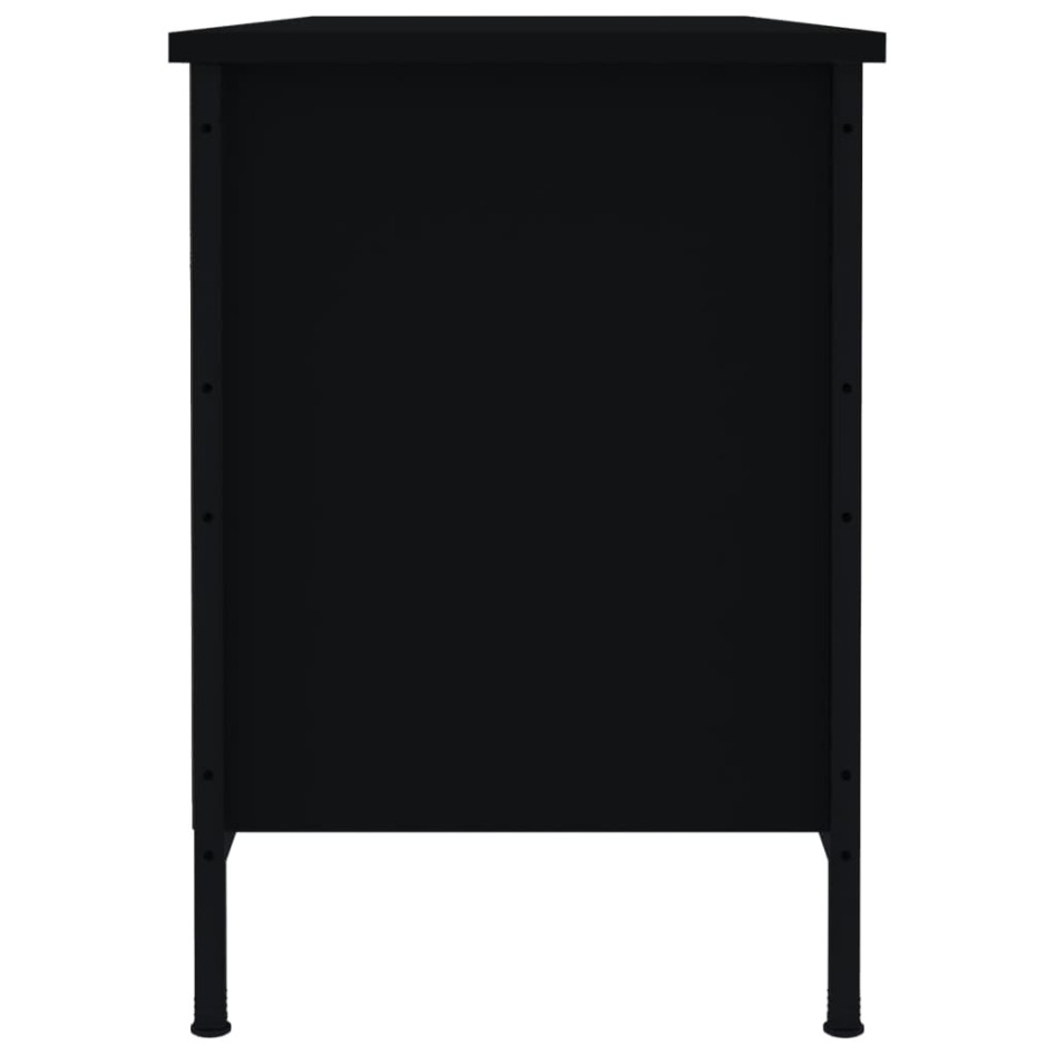 Mueble zapatero madera contrachapada negro 100x35x50