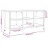 Mueble zapatero madera contrachapada negro 100x35x50