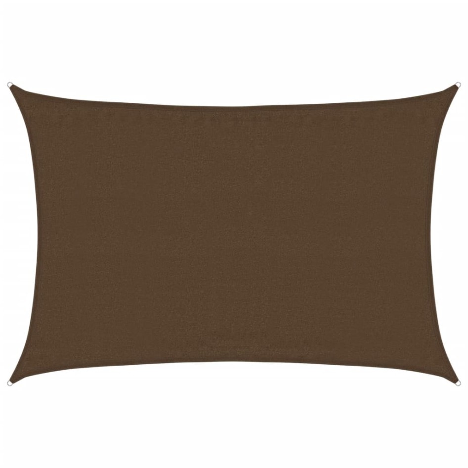 Toldo de vela HDPE marrón 160 g/m² 3,5x4,5
