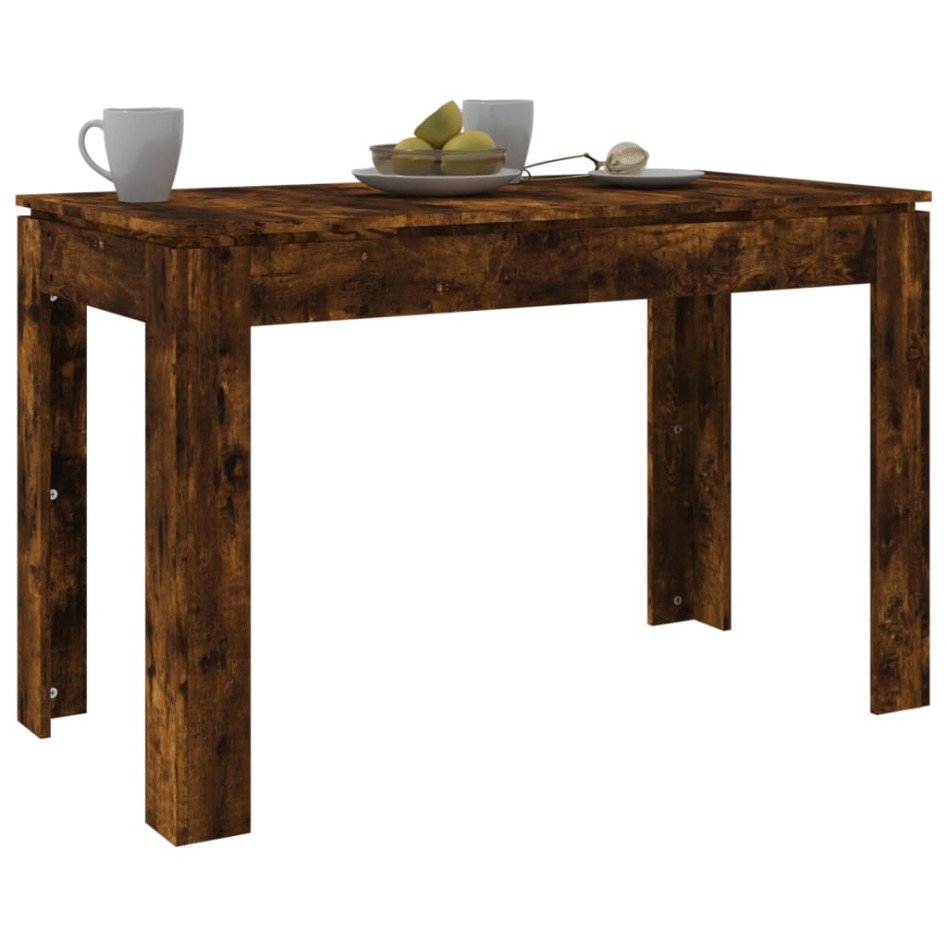 Mesa de comedor madera de ingeniería roble ahumado 120x60x76