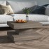 Mesa de centro de MDF gris 60x60x35
