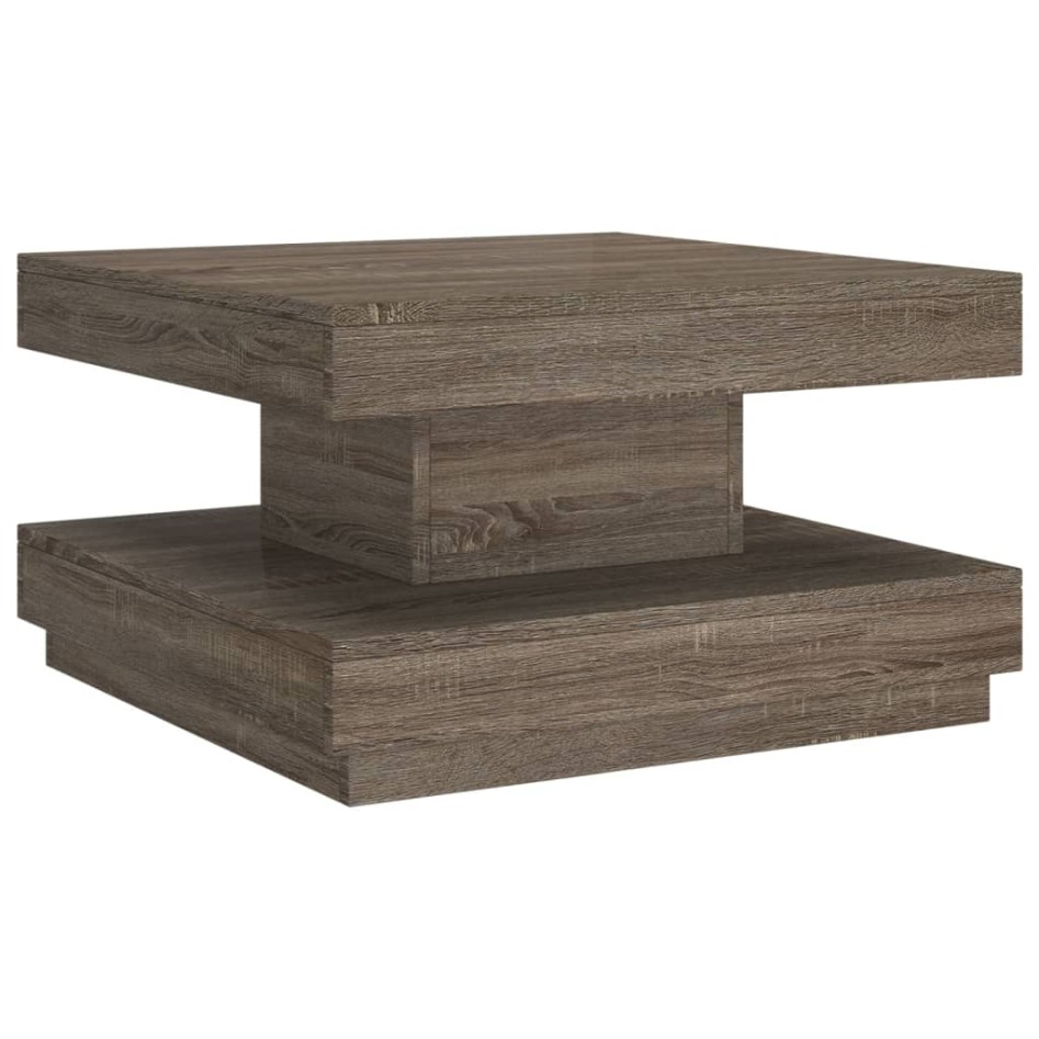 Mesa de centro de MDF gris 60x60x35