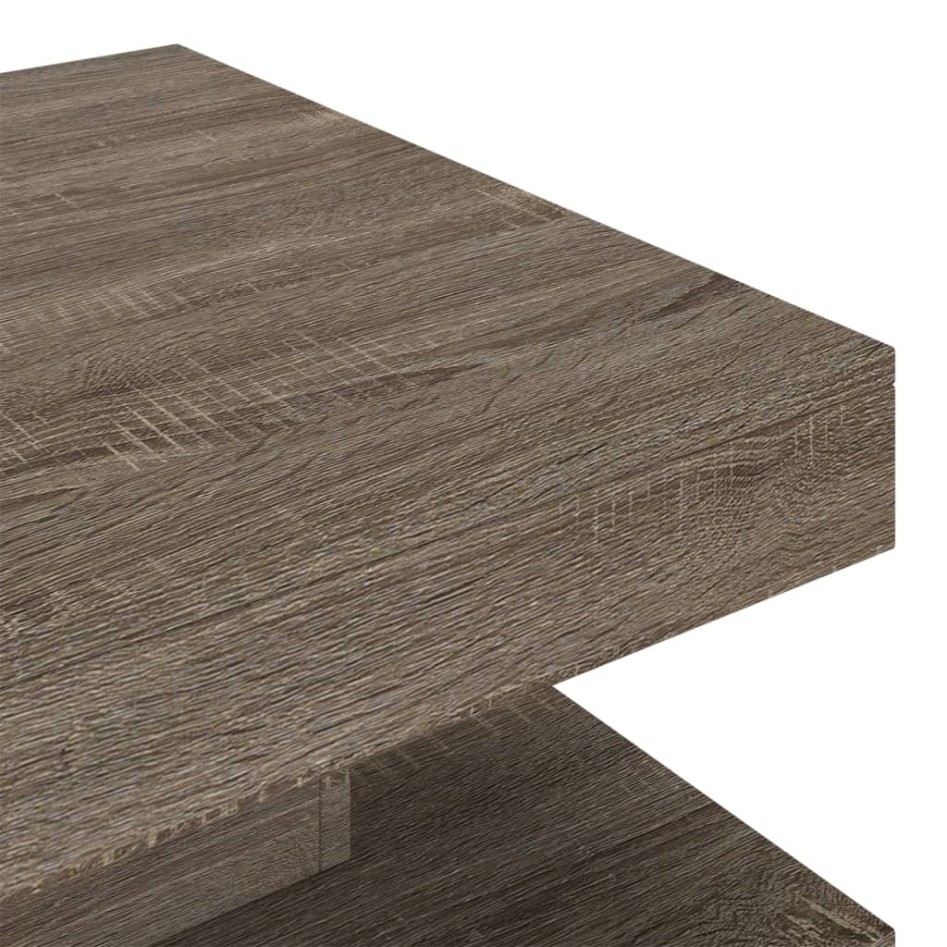 Mesa de centro de MDF gris 60x60x35