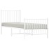 Estructura cama sin colchón con estribo metal blanco 80x200