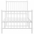Estructura cama sin colchón con estribo metal blanco 80x200