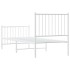 Estructura cama sin colchón con estribo metal blanco 80x200