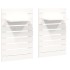 Estantes mesitas de pared 2 uds madera maciza de pino