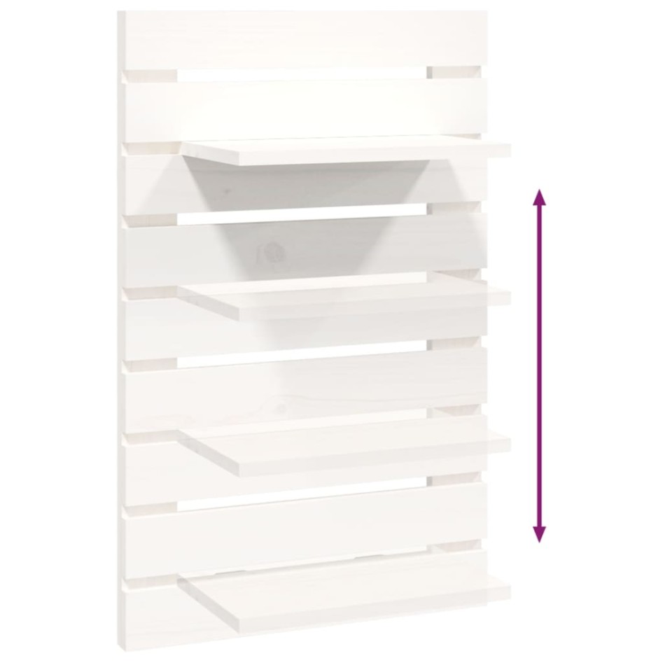 Estantes mesitas de pared 2 uds madera maciza de pino