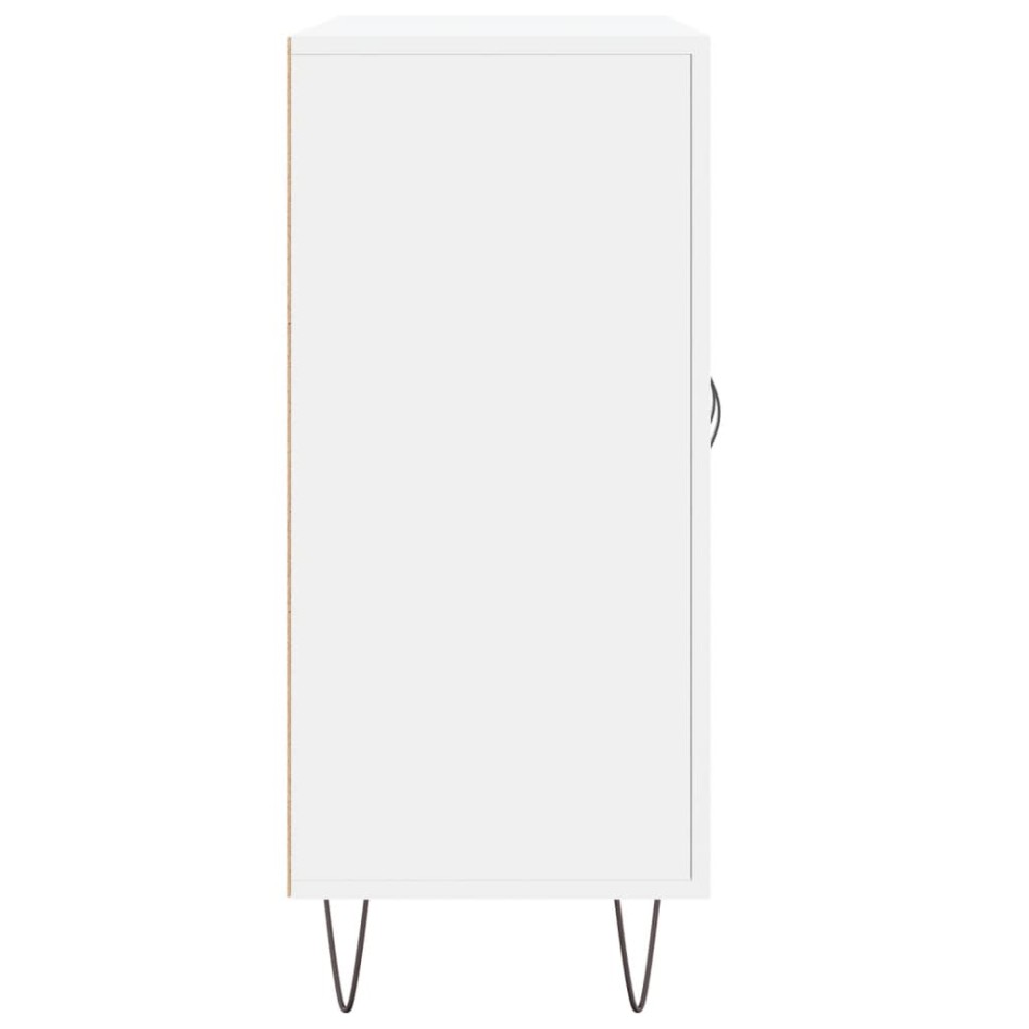 Aparador de madera de ingeniería blanco 90x34x80