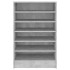 Mueble zapatero madera contrachapada gris hormigón 60x35x92