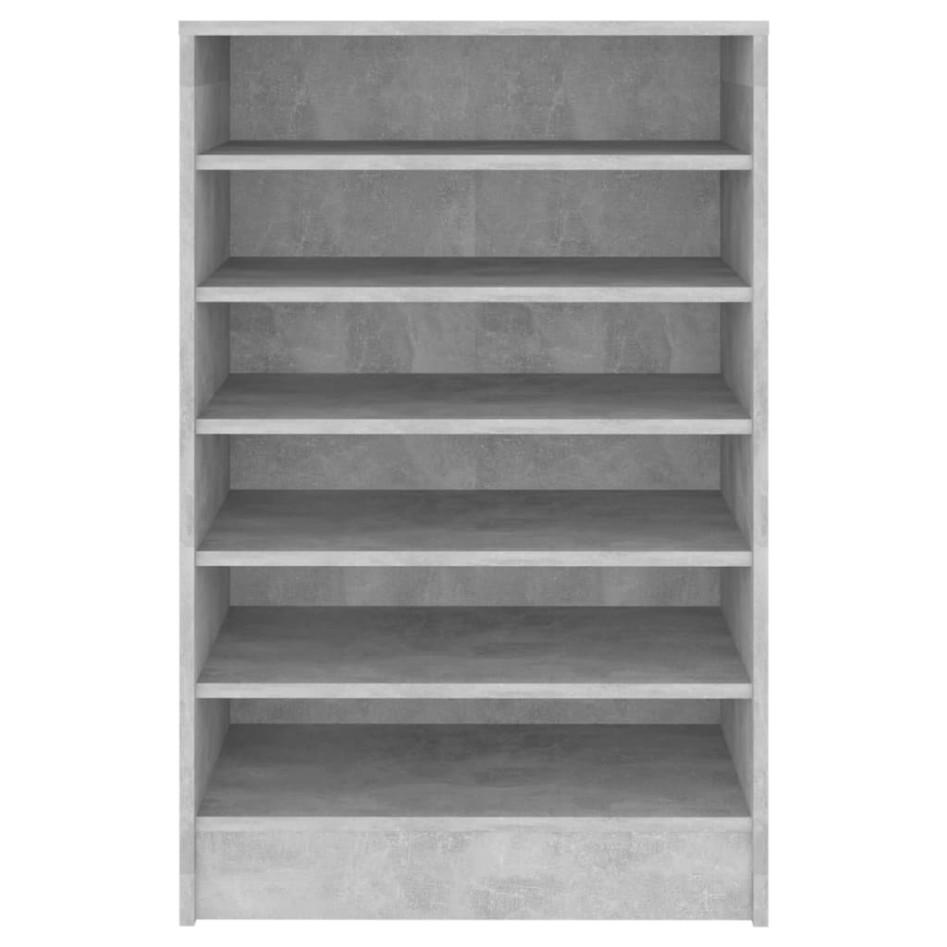 Mueble zapatero madera contrachapada gris hormigón 60x35x92