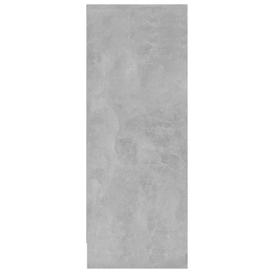 Mueble zapatero madera contrachapada gris hormigón 60x35x92