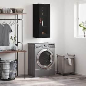 Armario de pared negro 34,5x34x90