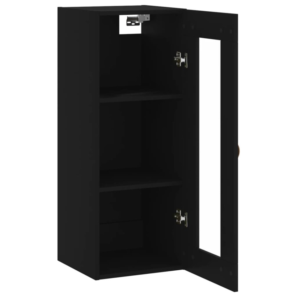 Armario de pared negro 34,5x34x90