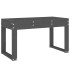 Banco de jardín madera maciza de pino gris 80x38x45