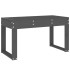 Banco de jardín madera maciza de pino gris 80x38x45
