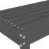 Banco de jardín madera maciza de pino gris 80x38x45