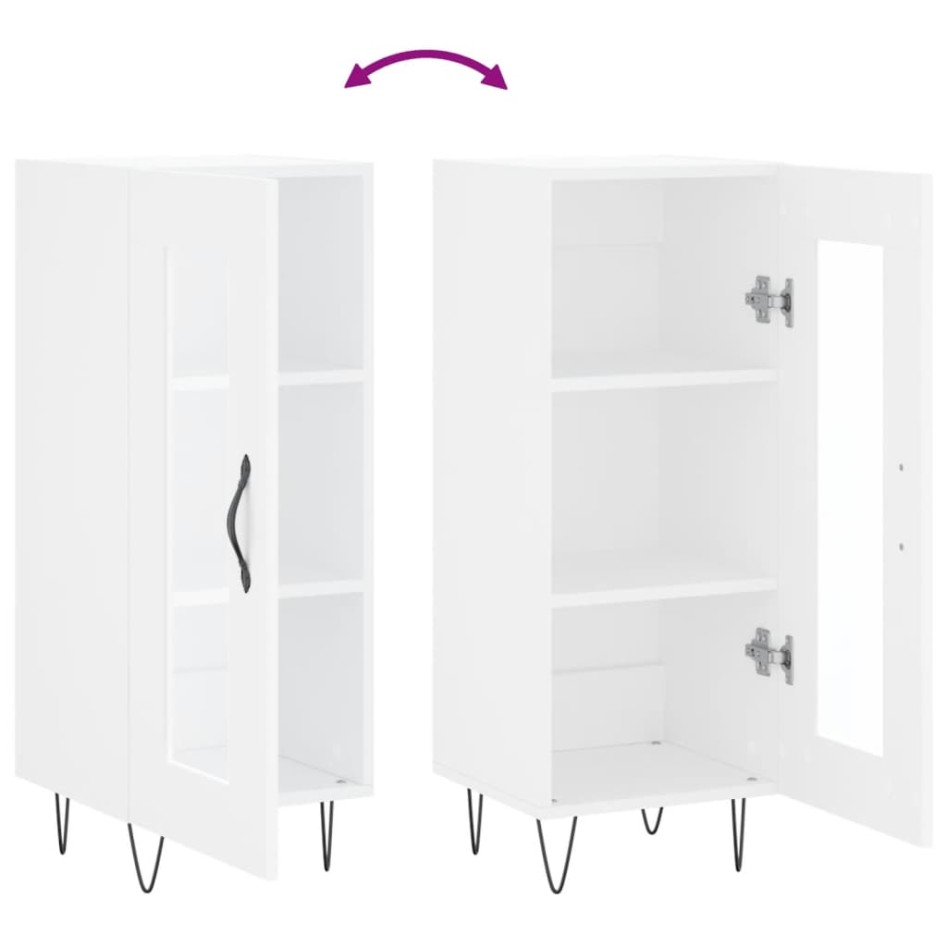 Aparador madera de ingeniería blanco 34,5x34x90