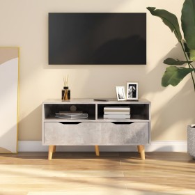 Mueble de TV madera de ingeniería gris hormigón 90x40x48,5