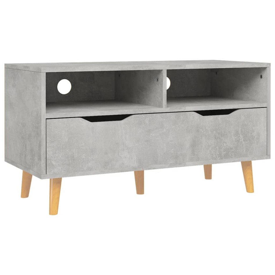 Mueble de TV madera de ingeniería gris hormigón 90x40x48,5
