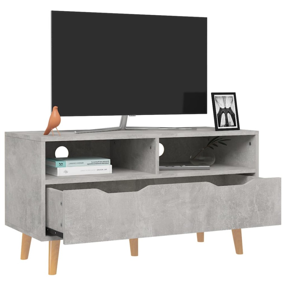 Mueble de TV madera de ingeniería gris hormigón 90x40x48,5