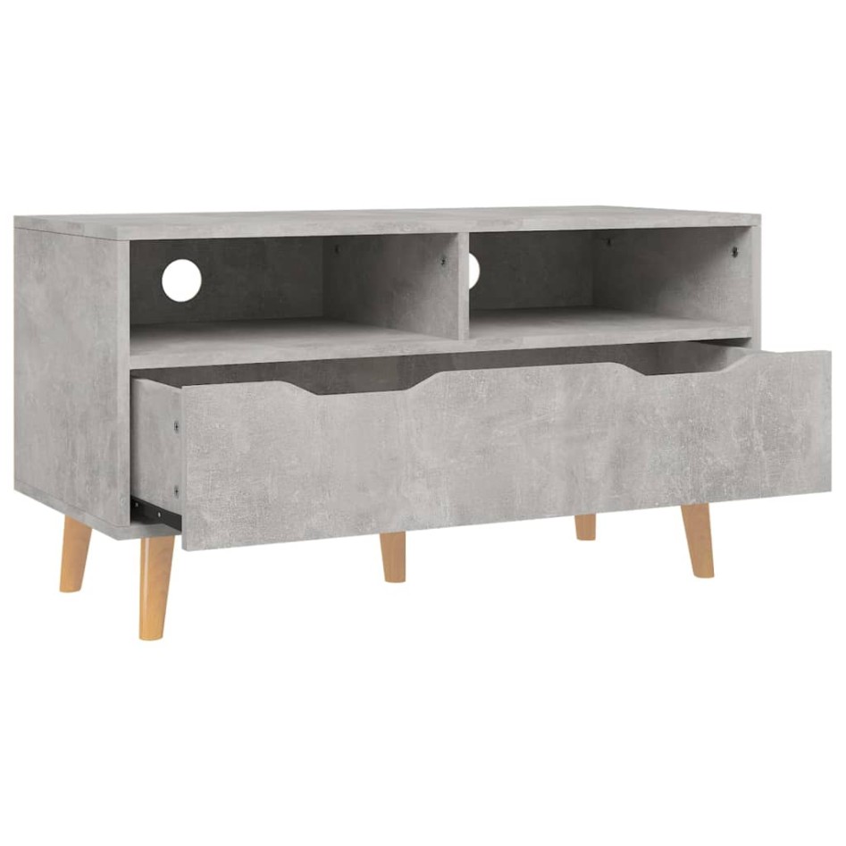 Mueble de TV madera de ingeniería gris hormigón 90x40x48,5
