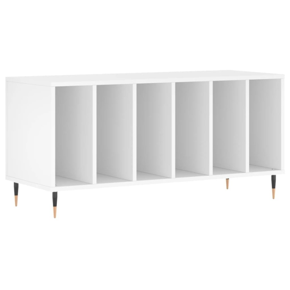 Mueble para discos madera contrachapada blanco 100x38x48