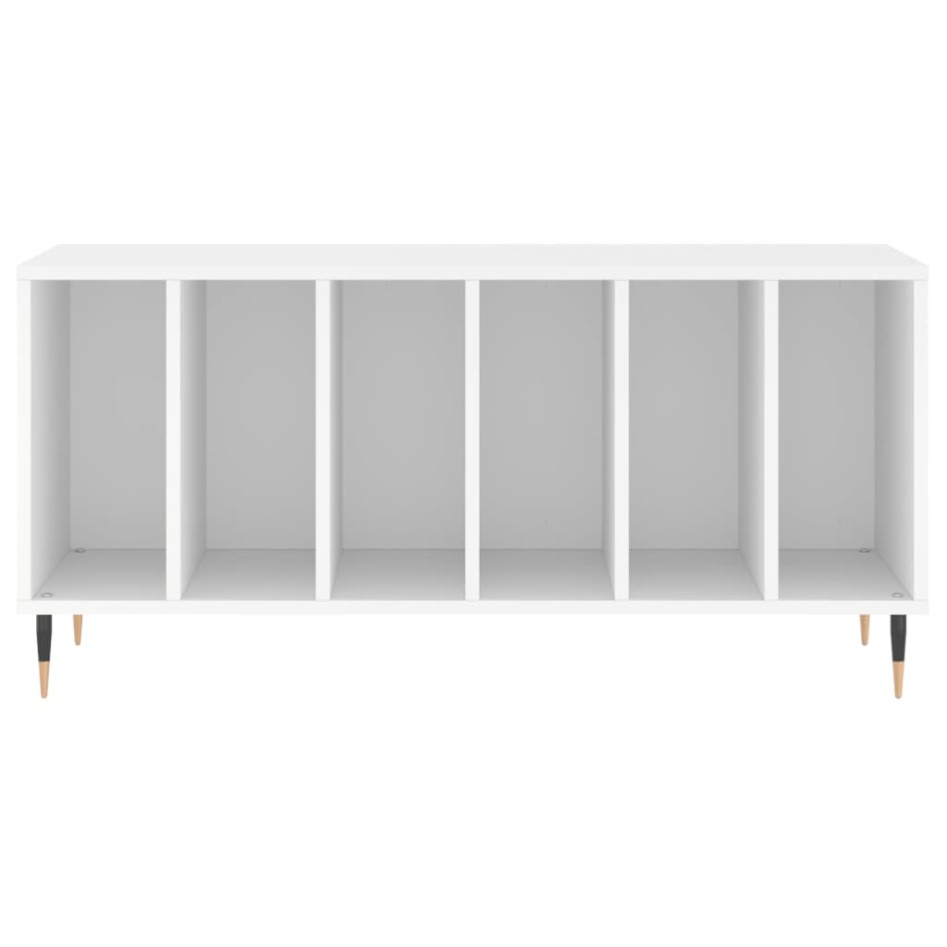 Mueble para discos madera contrachapada blanco 100x38x48