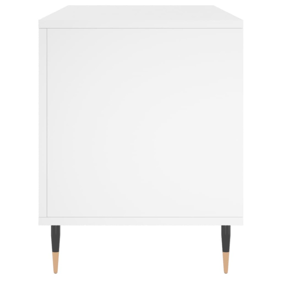 Mueble para discos madera contrachapada blanco 100x38x48