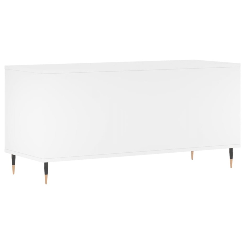 Mueble para discos madera contrachapada blanco 100x38x48