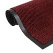 Alfombra de entrada rectangular de nudo 120x180 cm roja