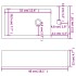 Lavabo con agujero grifo rectangular cerámica 46x25,5x12