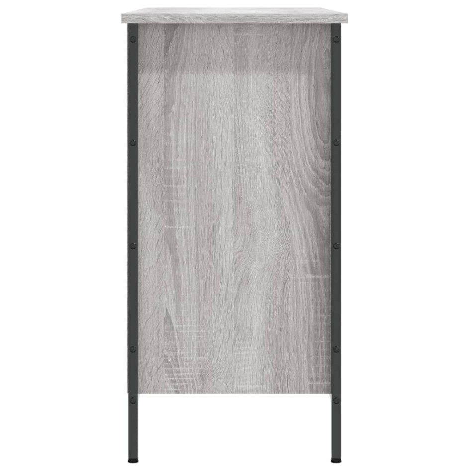 Zapatero madera de ingeniería gris Sonoma 100x35x70